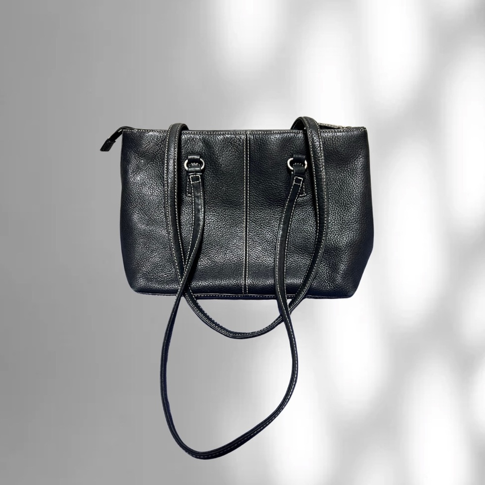 Vintage Fossil 1954 Black Leather Handbag